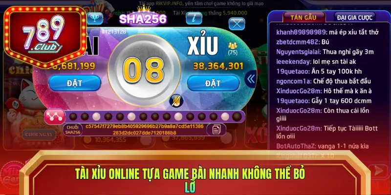Tài Xỉu online tựa game bài nhanh không thể bỏ lỡ